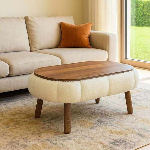 Atelier Del Sofa Papatya - White White Coffee Table Slike