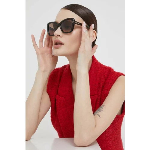 Tom Ford Sončna očala ženski, rjava barva