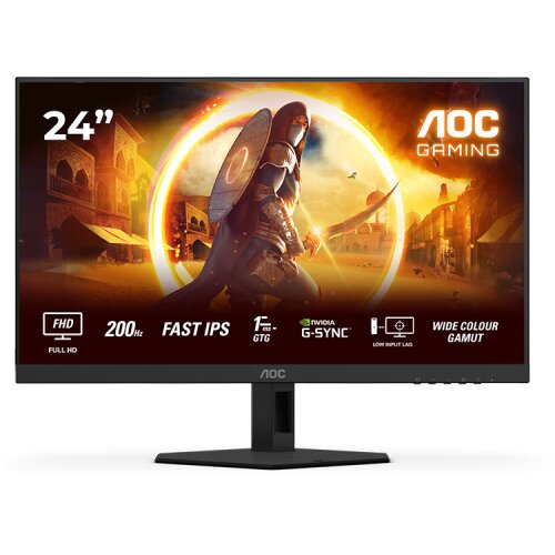 Ms MONITOR AOC Gaming 24G4HRE 24&Prime; (23.8&Prime;) Fast IPS, 1920&times;1080, 200Hz, 0.5MPRT (1GtG), 300 cd/m2, 1000:1, Adaptive Sync, G-Sync Compatible, HDR10, 2 Cijene