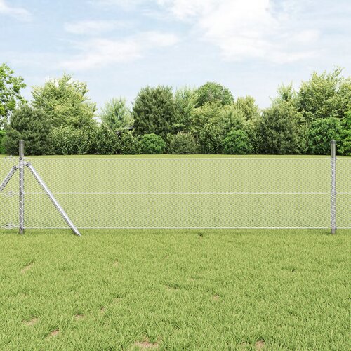 vidaXL ograja v obliki hexagona 0,8x50 m iz pocinkanega jekla Cene
