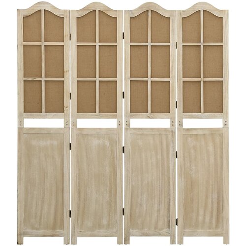 Maison Chic Paravan - Sobne pregrade 4-delni rjav 140x165 cm blago, (22111440) Cene