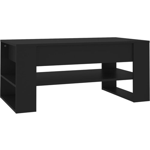 Maison Chic Klubska mizica - kavna mizica - Nizka mizica črna 102x55x45 cm konstruiran les, (21753443) Slike