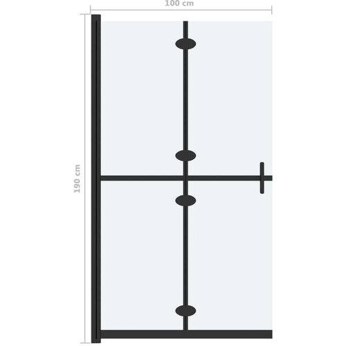 VidaXL Sklopiva pregrada za tu&amp;scaron; matirano staklo ESG 100 x 190 cm Slike