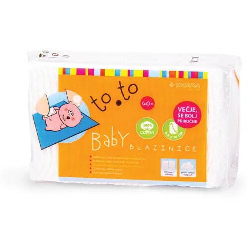 TOSAMA To.To pamučne preforirane blaznice 60 kom Cijene