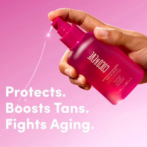 Coco &amp;amp; Eve Sunny Honey Tan Boosting Anti-Aging Body Oil SPF 50 za&amp;scaron;titno ulje za ubrzanje tamnjenja kože protiv starenja kože SPF 50 150 ml Slike