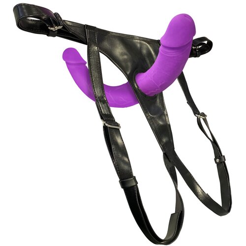 Sweet Smile Super Soft Double Strap-On Purple Slike