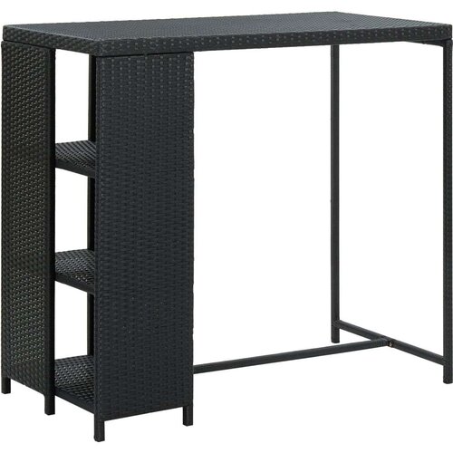 Barska barski stol sa stalkom za pohranu crni 120x60x110 cm poliratan Cijene