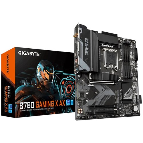 Gigabyte B760 GAMING X AX Motherboard - Supports Intel Core 14th Gen CPUs, 8+1+1 Phases Digital VRM, up to 7600MHz DDR5 (OC), 3xPCIe 4.0 M.2, Wi-Fi 6E, 2.5GbE LAN, USB 3.2 Gen 2 Slike