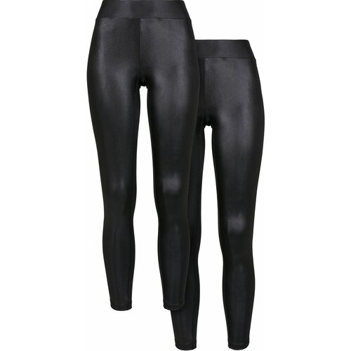 UC Ladies Ladies Synthetic Leather Leggings 2-Pack black+black Cene