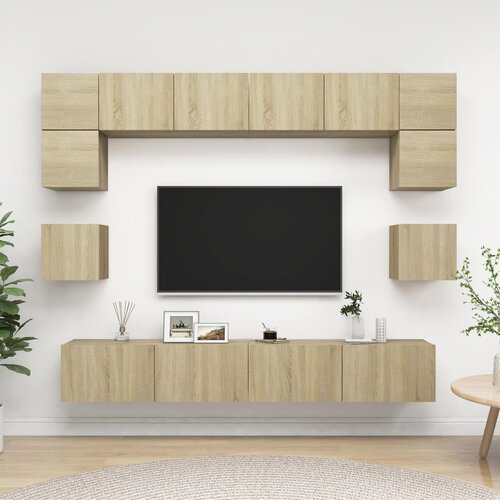 The Living Store Komplet TV omaric 8-delni sonoma hrast inženirski les - Komplet TV Omaric, (21374688) Cene