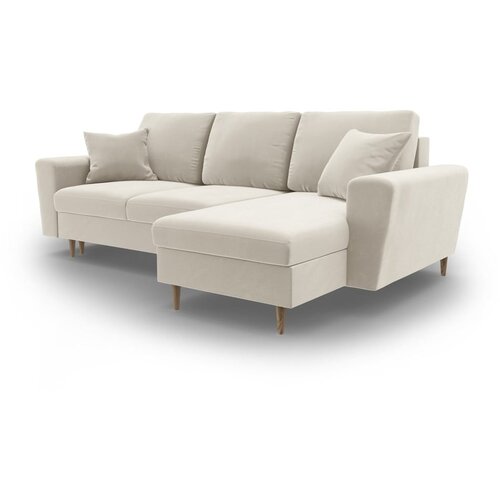 Cosmopolitan Design Bež bar&amp;scaron;unasti sklopiva/s prostorom za odlaganje kutna garnitura Kyoto &amp;ndash; Slike