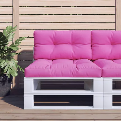 Jastuk za palete ružičasti 80 x 40 x 12 cm od tkanine