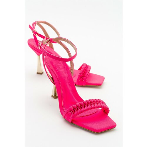 LuviShoes Minna Women's Fuchsia Heeled Shoes Slike