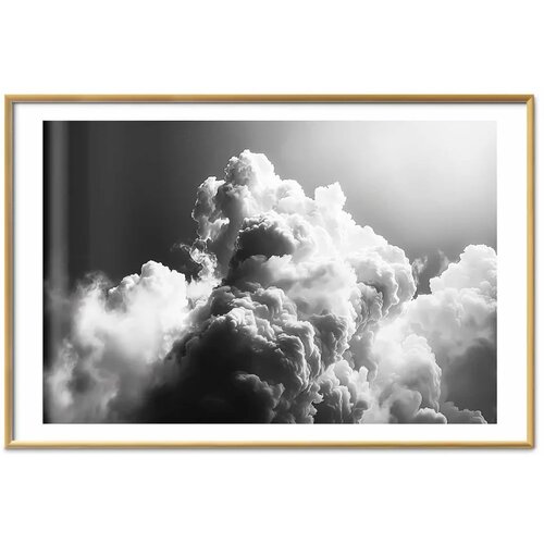  Plakat Clouds Like Dreams: Let the Sun Brighten Your Day &amp;ndash; A Visual Feast 60x40 Zlatni okvir s margom Slike