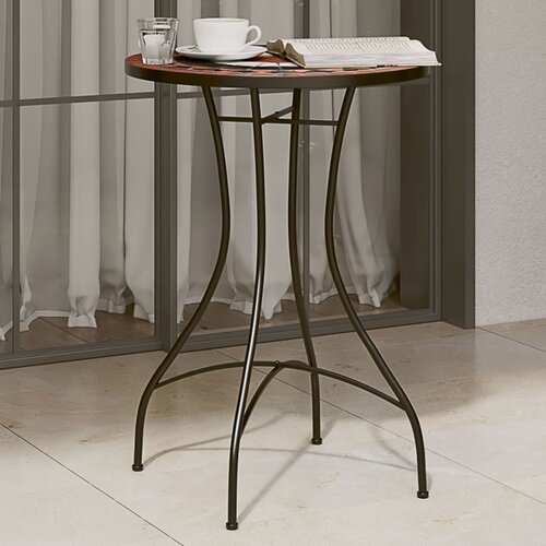  The living store bistro mizica z mozaikom terakota in bela &amp;Oslash;50x70 cm keramika - bistro mizica z mozaikom, (21440740) Slike