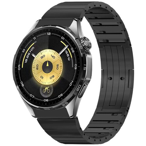 INF titanium & stainless steel watch band compatible with huawei GT6 46mm black, (5000113933) Cene
