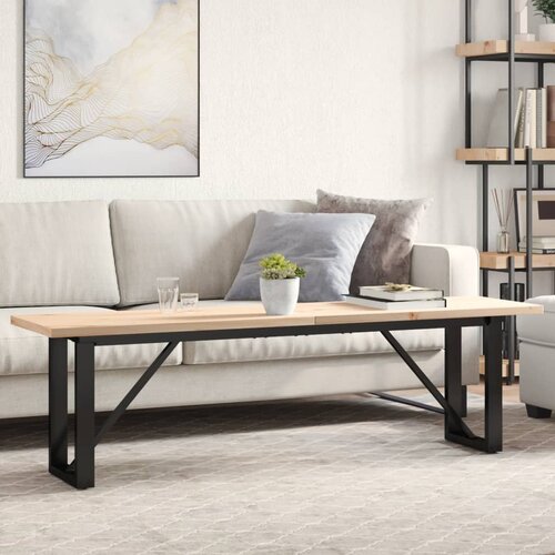  Stolić za kavu O-oblika 160x40x45,5 cm od borovine i čelik Cijene