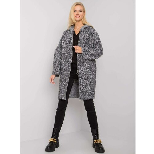 Fashion Hunters OCH BELLA Gray women's coat with a hood Slike