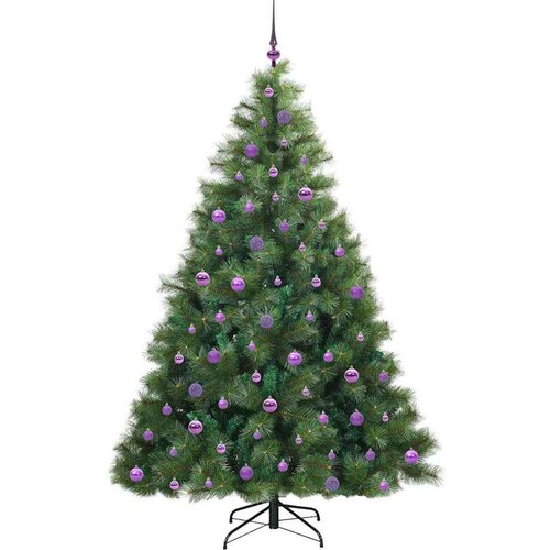 VidaXL Umjetno božićno drvce s stalakom Zelena 210 cm PE i PVC Slike