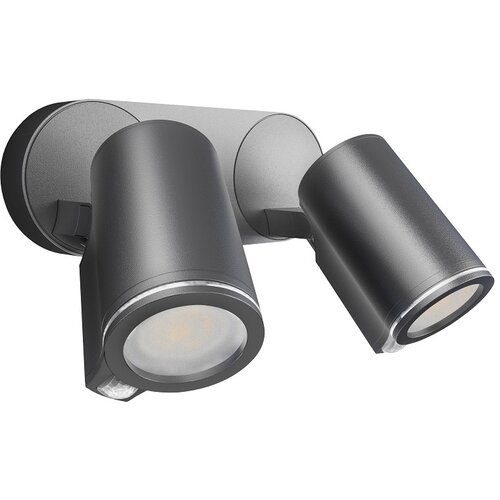 Steinel LED vanjska svjetiljka sa senzorom pokreta Spot Duo (14,95 W, D x &amp;Scaron; x V: 9,8 x 24,7 x 17,5 cm, Antracit, Topla bijela) Slike