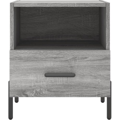  Noćni ormarići 2 kom boja hrasta 40x35x47,5cm konstruirano drvo Siva Slike