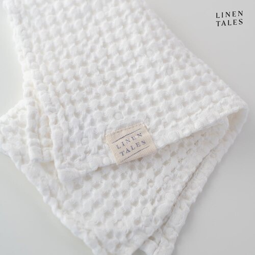 Linen Tales Bela brisača 100x140 cm Honeycomb – Linen Tales Cene