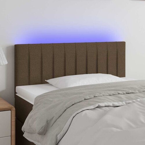  LED uzglavlje tamnosmeđe 90x5x78/88 cm od tkanine Cijene