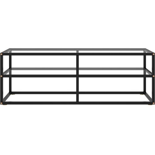 Maison Chic TV omarica - TV enota - Televizijska omarica črna s kaljenim steklom 120x40x40 cm, (21700442) Slike