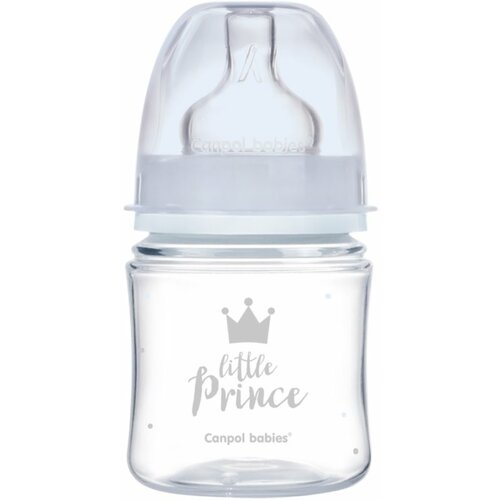 Canpol baby flašica 120ml široki vrat, pp - royal baby - plava Cene