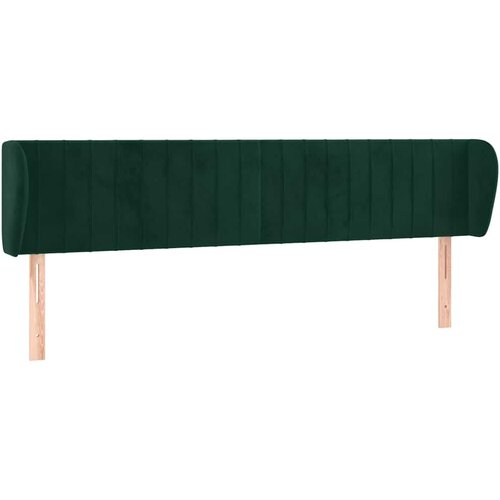 Uzglavlje s u&amp;scaron;ima tamnozeleno 183x23x78/88 cm bar&amp;scaron;unasto Slike