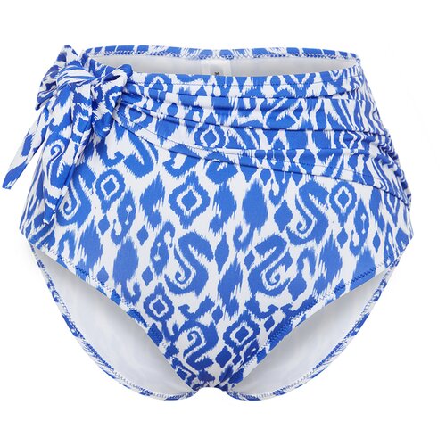 Trendyol Ethnic Patterned Belted Tied High Waist Hipster Bikini Bottom Slike