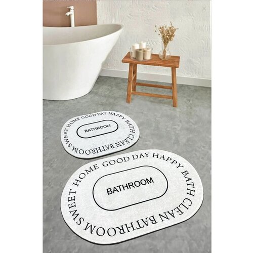  Baindos - Ecru Ecru Bathmat Set (2 Pieces) Cene
