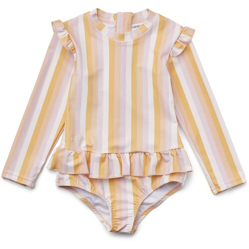 Liewood dječji kupaći kostimi s rukavima sille stripe apple blossom multi mix Slike