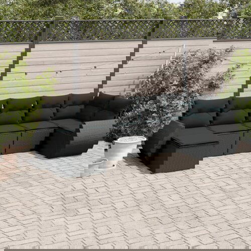 vidaXL 7-dijelni set vrtnih sofa od poliratana s jastucima crni Cijene