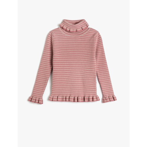 Koton Turtleneck Sweater Camisole Ruffle Detailed Soft Textured. Slike
