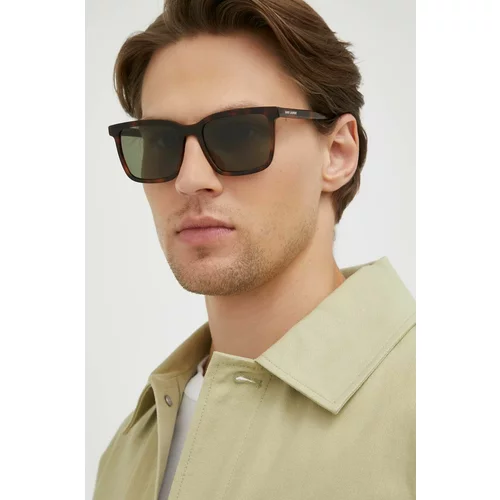 Saint Laurent Sončna očala moški, rjava barva