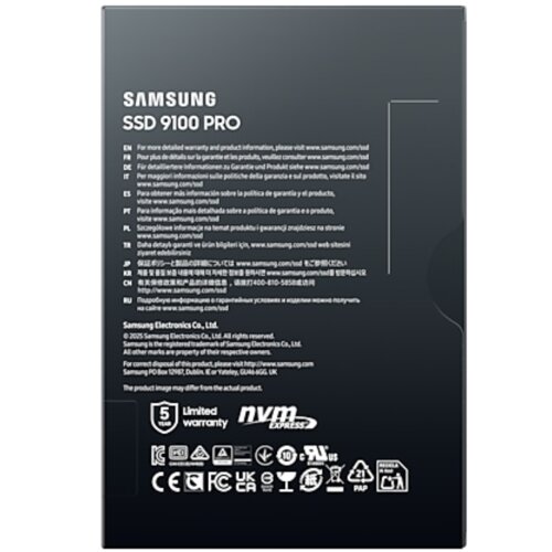 Samsung SSD 9100 PRO 2TB MZ-VAP2T0BW NVMe M.2,PCIe 5.0 x4,up to 14800MB/s read,13400MB/s write Slike