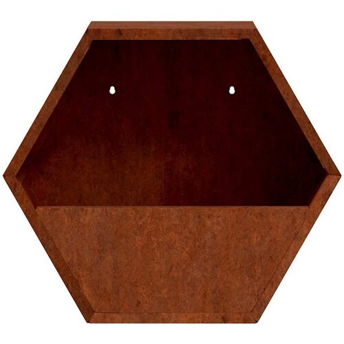  Zidne sadilice 2 kom boja hrđe od čelika COR-TEN 30x10x25 cm Slike