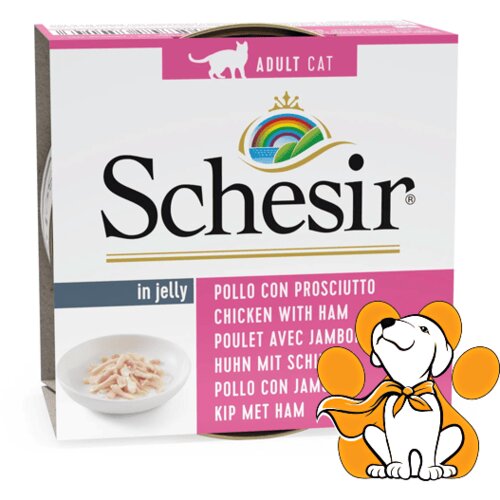 Schesir cat pileći fileti i šunka u želeu 85g Cene