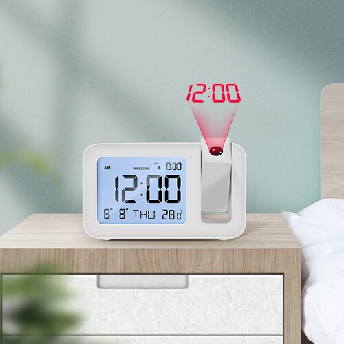 GOLDWAY 1 digitalna budilka, projektorska budilka Digitalna budilka Projekcijska budilka 3,8&amp;quot; LCD, 4 svetlosti, 9 min dremeža, 2 zvoka alarma, za sp, (21884970) Slike