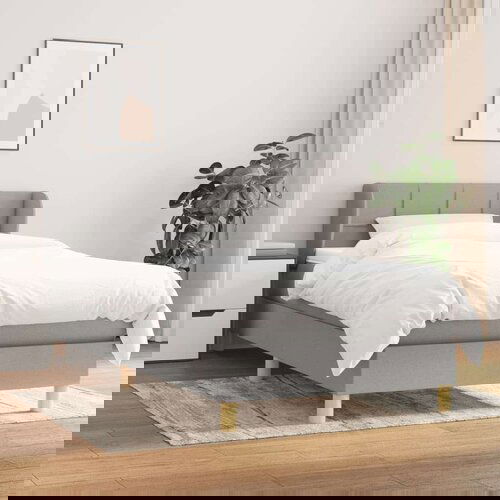  Box spring postelja z vzmetnico svetlo siva 90x200 cm blago, (20900355) Cene
