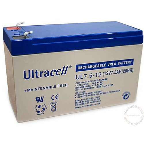 Ultracell UPS Battery 12V/7.5Ah UL7.5-12 Slike