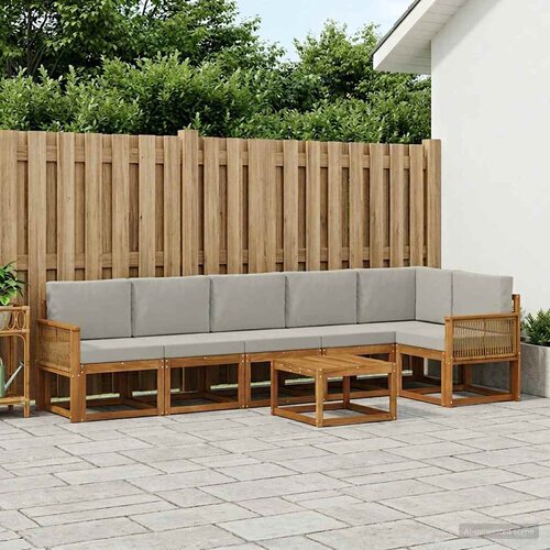  Set vanjskih sofa 7 kom. Prirodna i svjetlosiva Poliester Cene