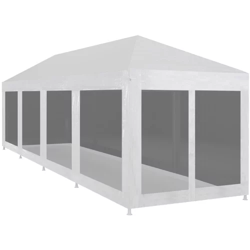 Šator za zabave s 10 mrežastih bočnih zidova 12 x 3 m