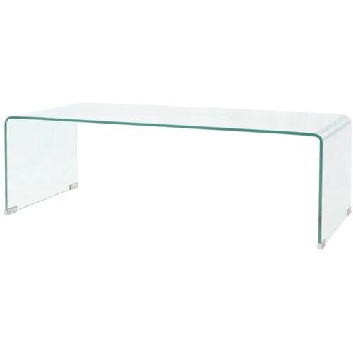 vidaXL Klubska mizica iz kaljenega stekla 98x45x30 cm prozorna Cene