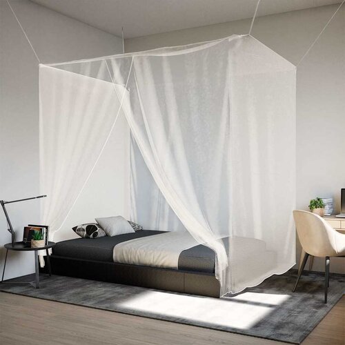  Viseća mreža protiv komaraca 156 bijela 220 x 180 x 180 cm Slike