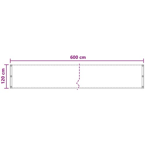  Balcony ekran Pijesak 120 x 600 cm HDPE i Aluminij Slike