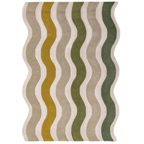 Flair Rugs Zelena/v naravni barvi ročno tkana volnena preproga 200x290 cm Cascade Wool &ndash; Cene