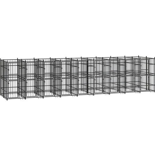 vidaXL Vanjski kavez za pse čelični 16,59 m²
