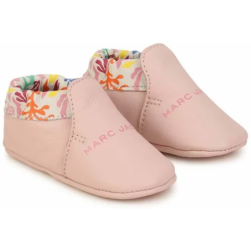 Marc Jacobs Usnjeni čevlji za dojenčka roza barva